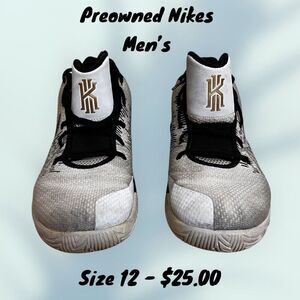 Nike Shoe Men’s 12 A04436-170 Zoom Kyrie Irving Flytrap II Basketball White VGC